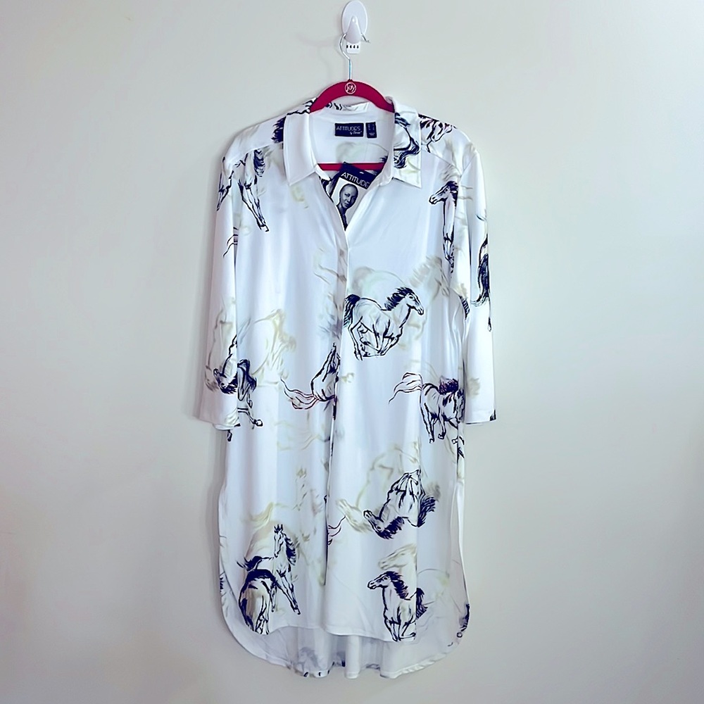 Attitudes by Renee Large NWT Patterned Tunic Top